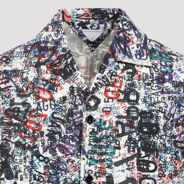 Chalk White Multicolor Degrade Print Shirt-4