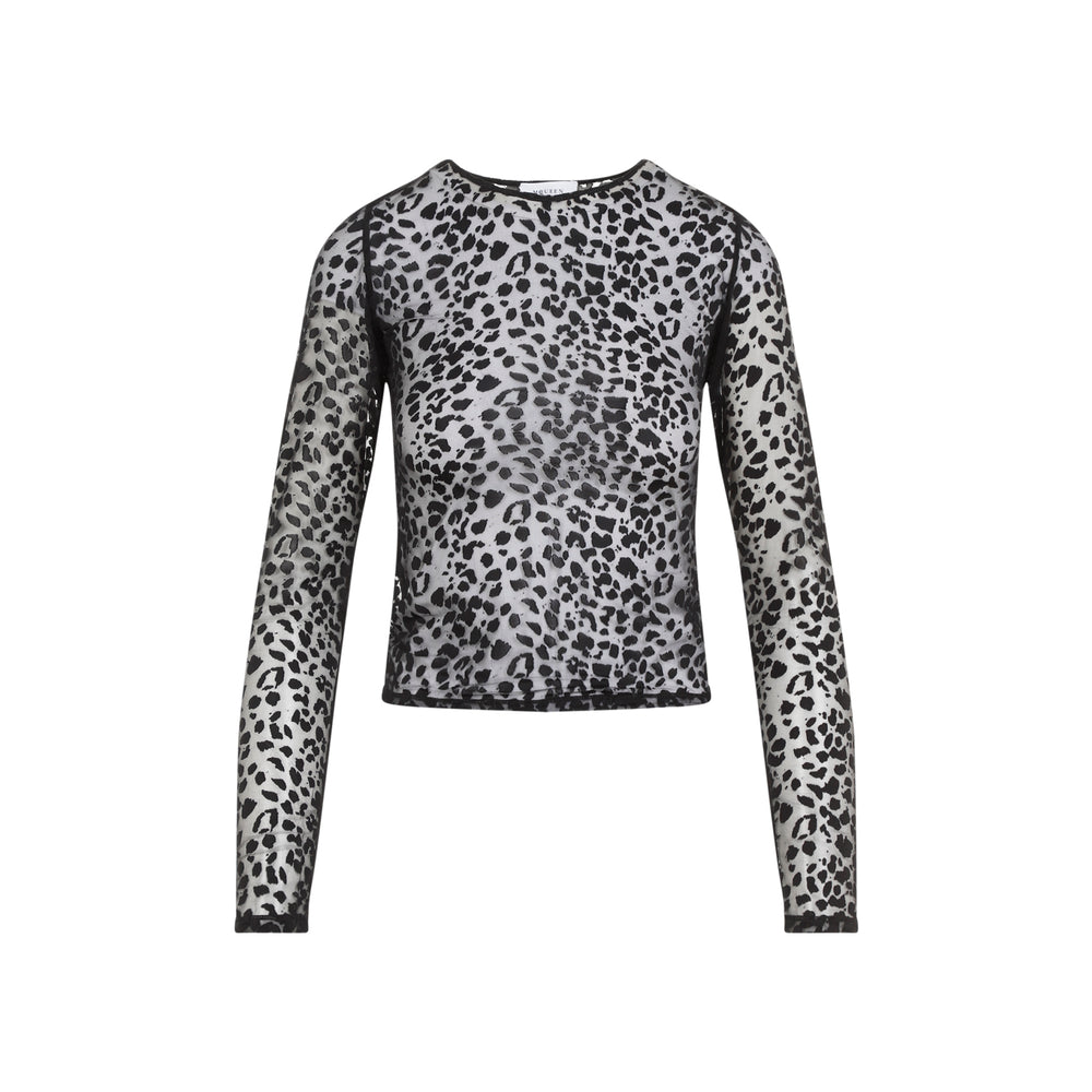 Black Leopard Devoré Viscose Top-1