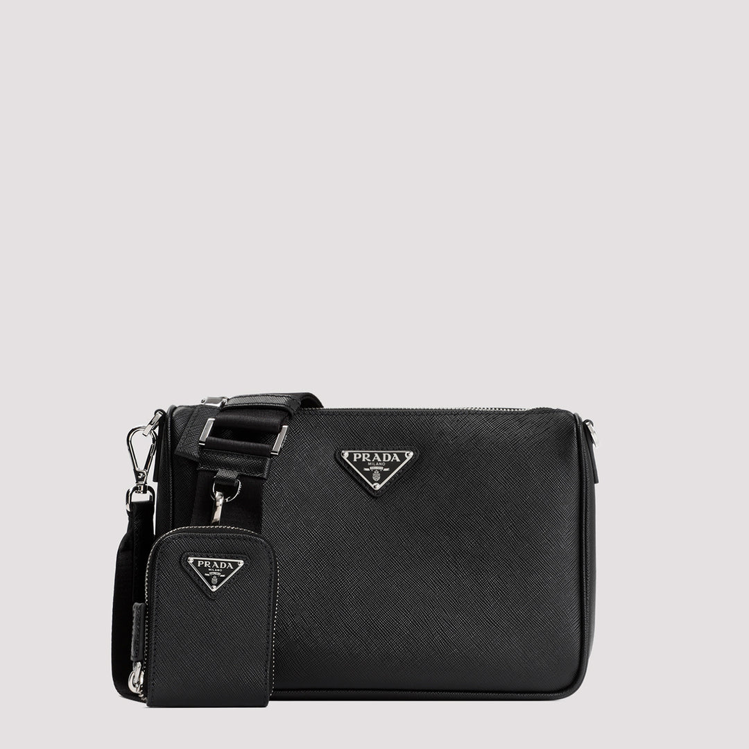 Black Saffiano Shoulder Bag-0