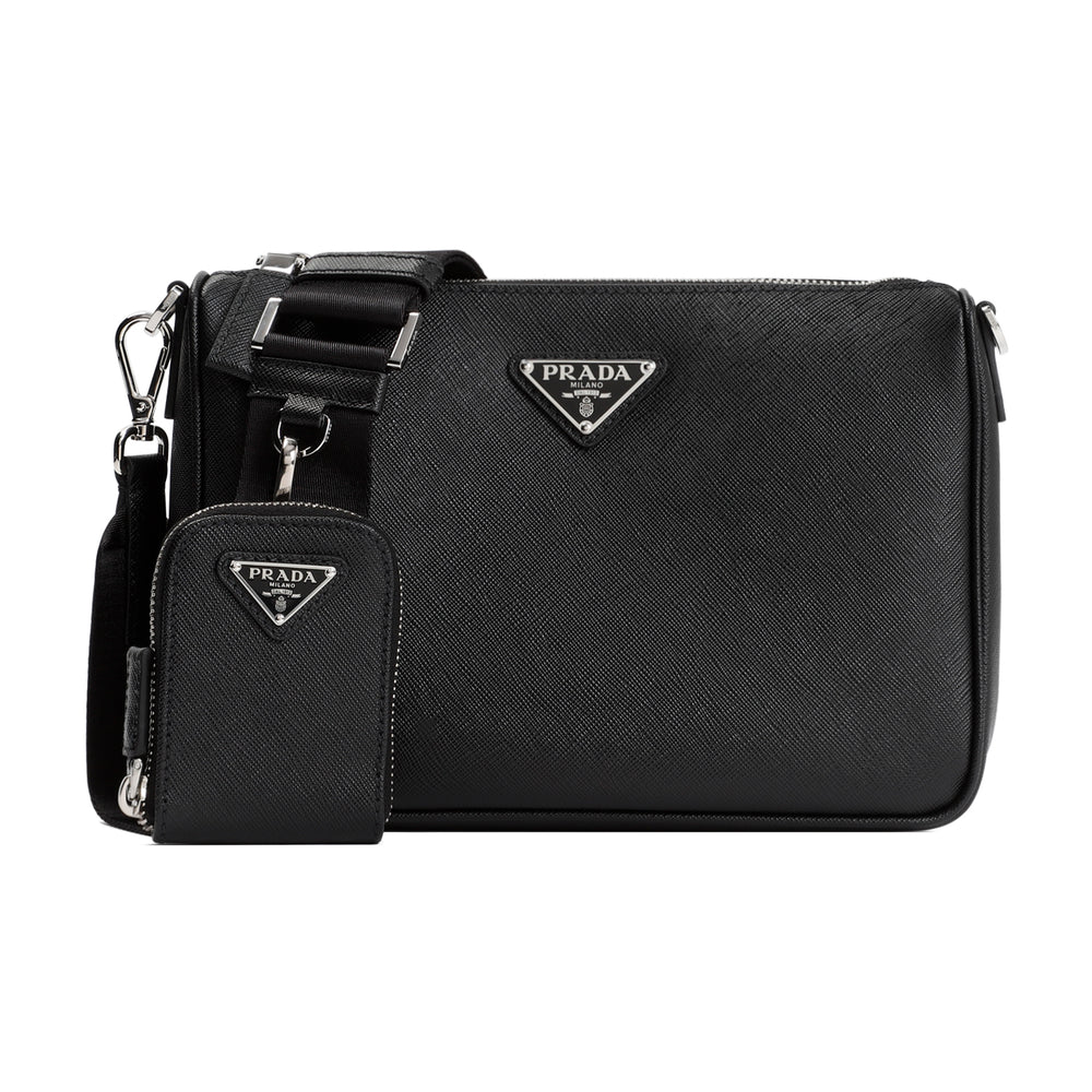 Black Saffiano Shoulder Bag-1