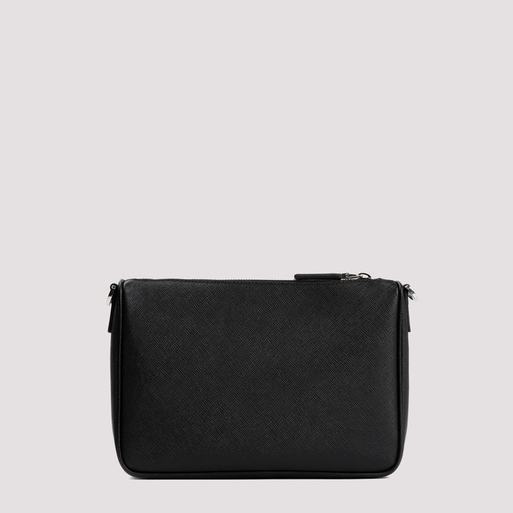 Black Saffiano Shoulder Bag-3