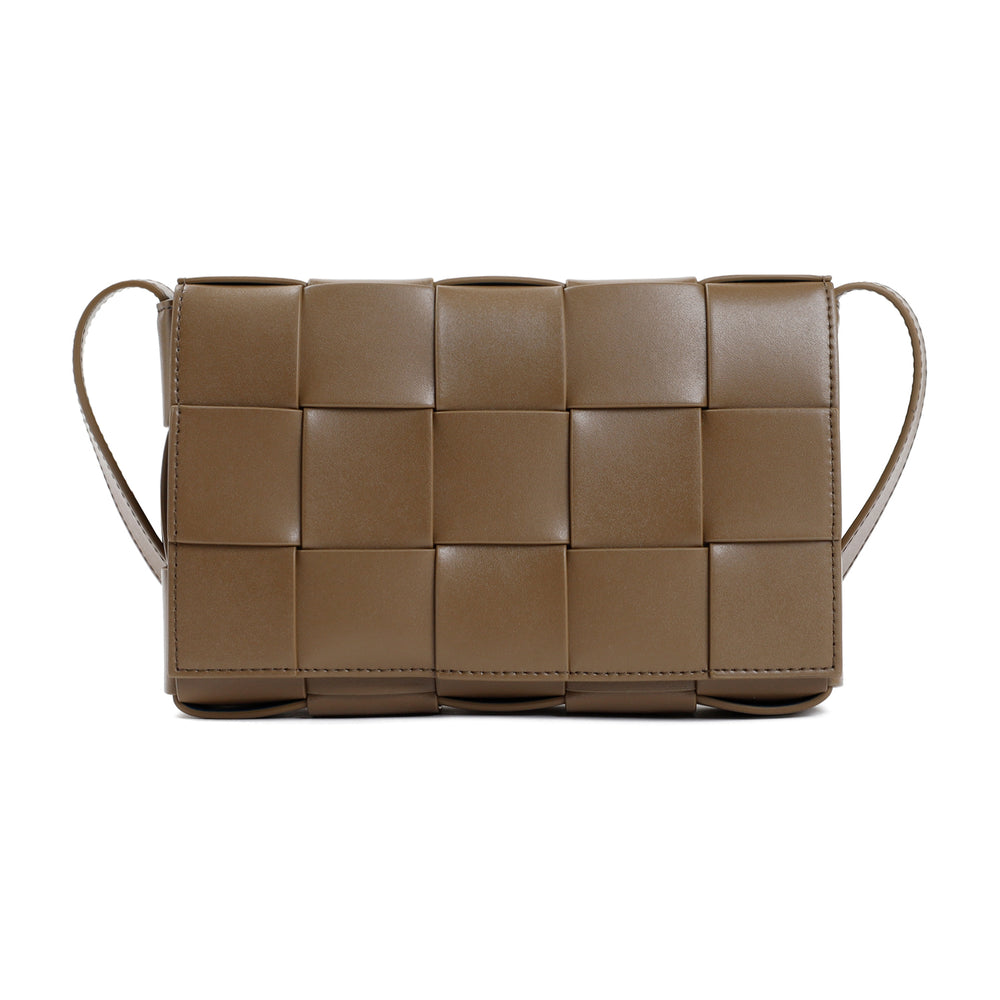 Brown Leather Cassette Bag-1