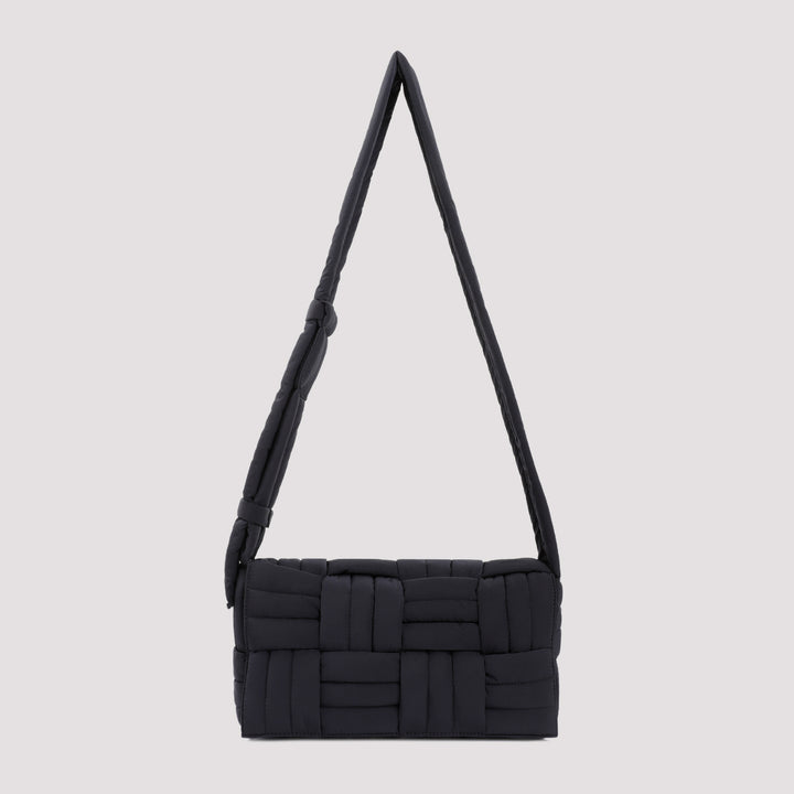 Black Tech Cassette Stitch Polyamide Shoulder Bag-0