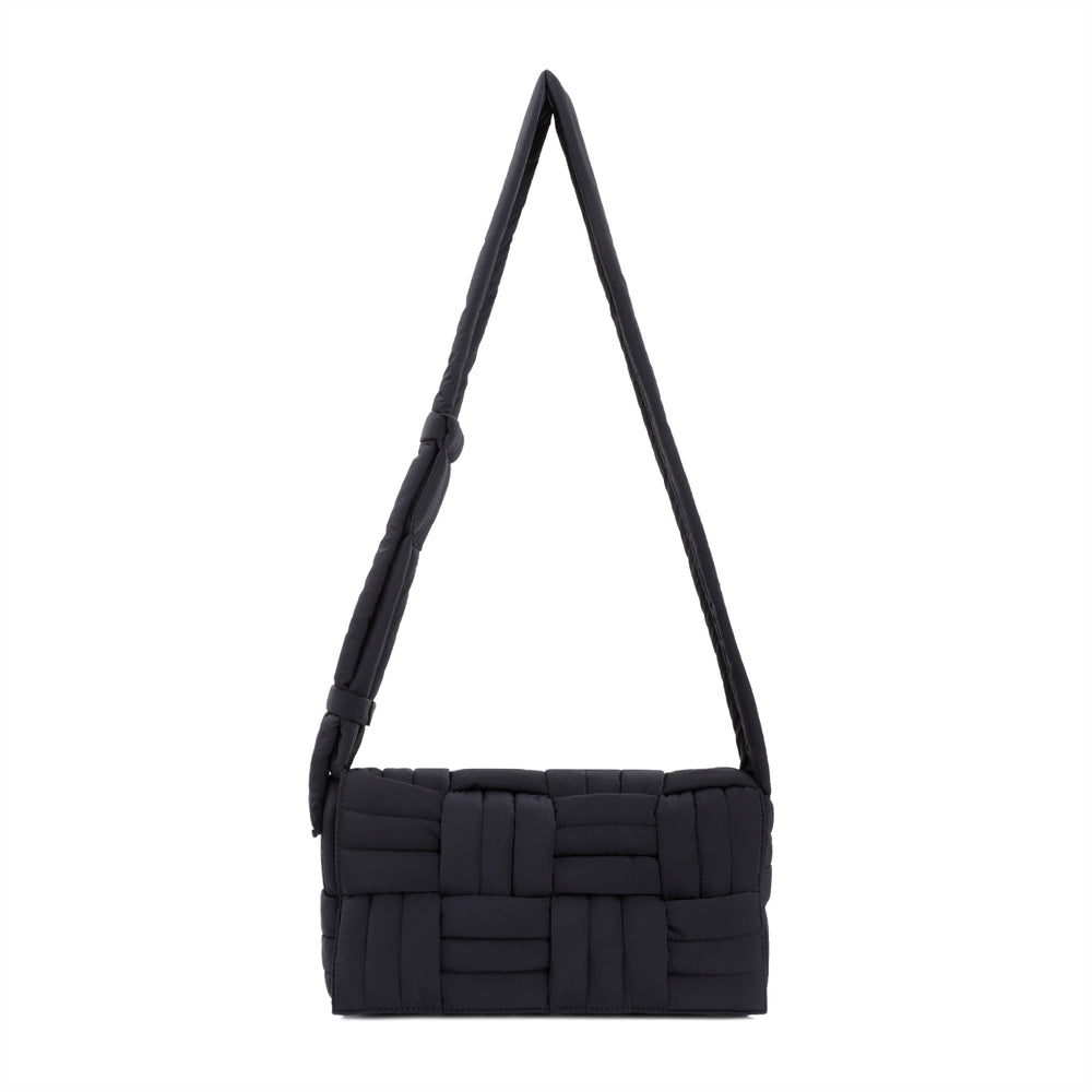 Black Tech Cassette Stitch Polyamide Shoulder Bag-1