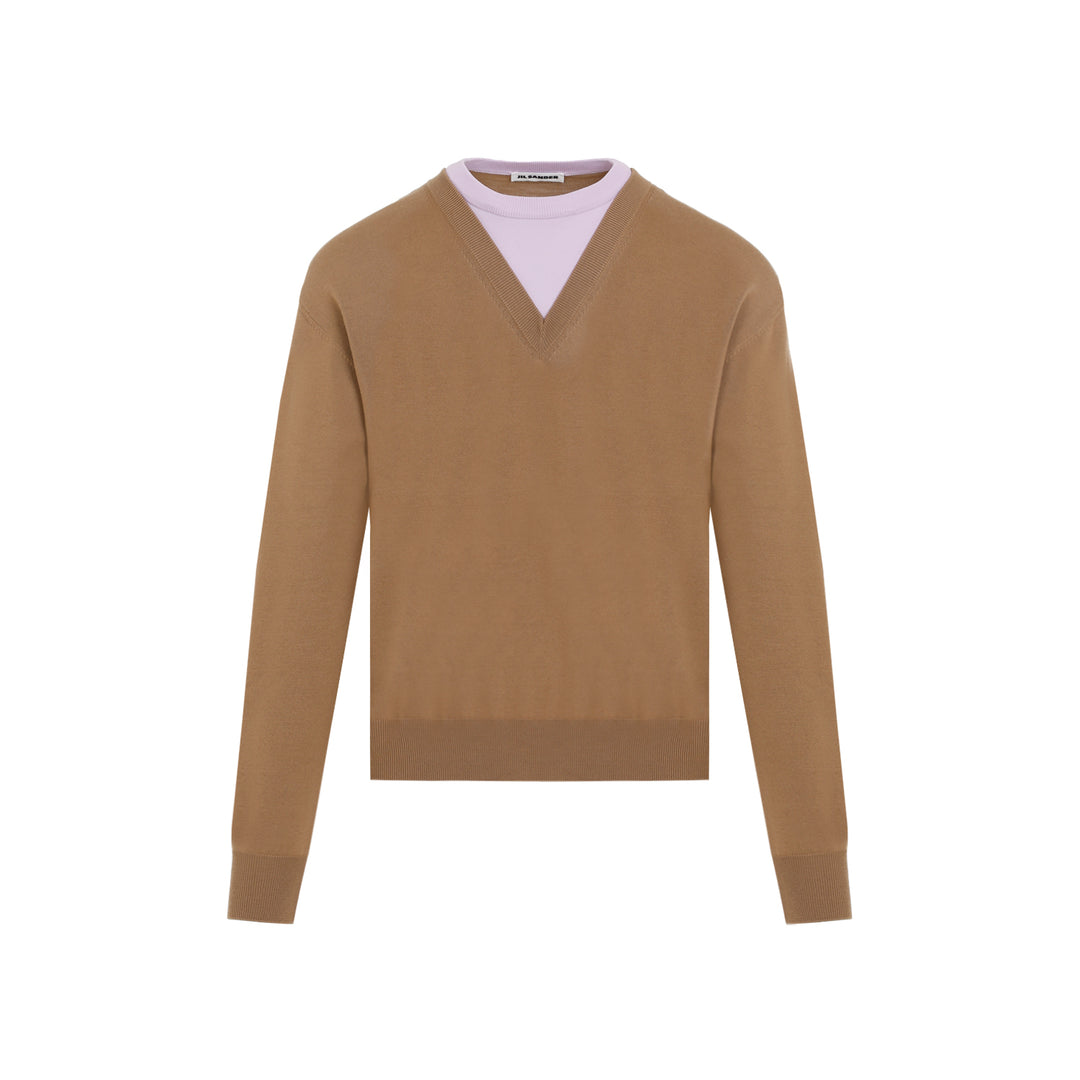 Brown Virgin Wool Pullover-1