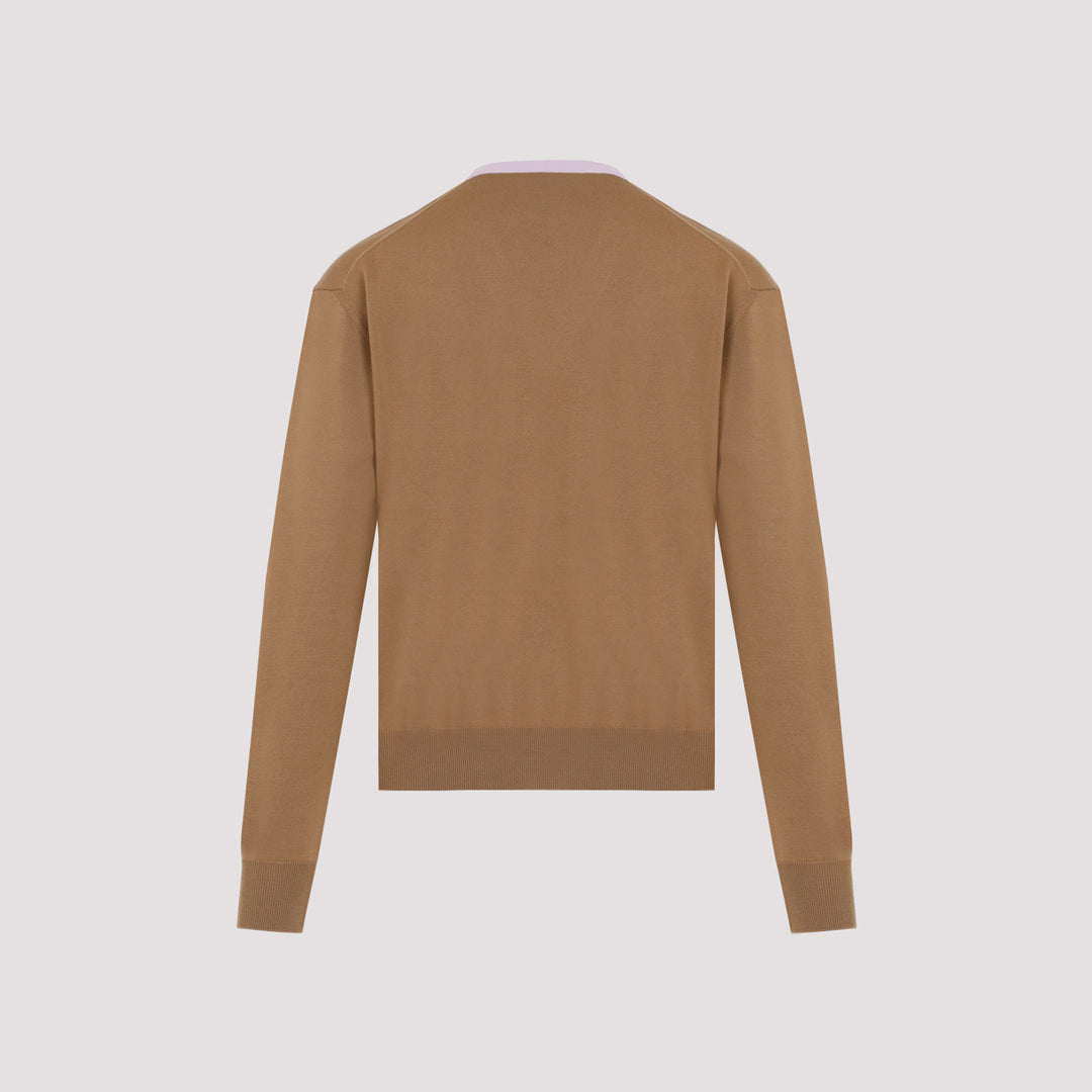 Brown Virgin Wool Pullover-3