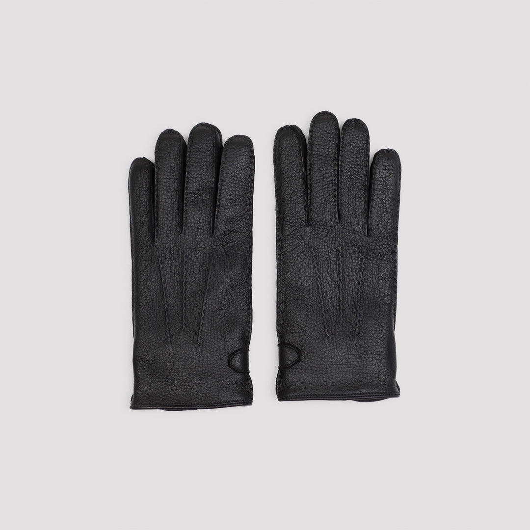 Black Leather Gloves-0