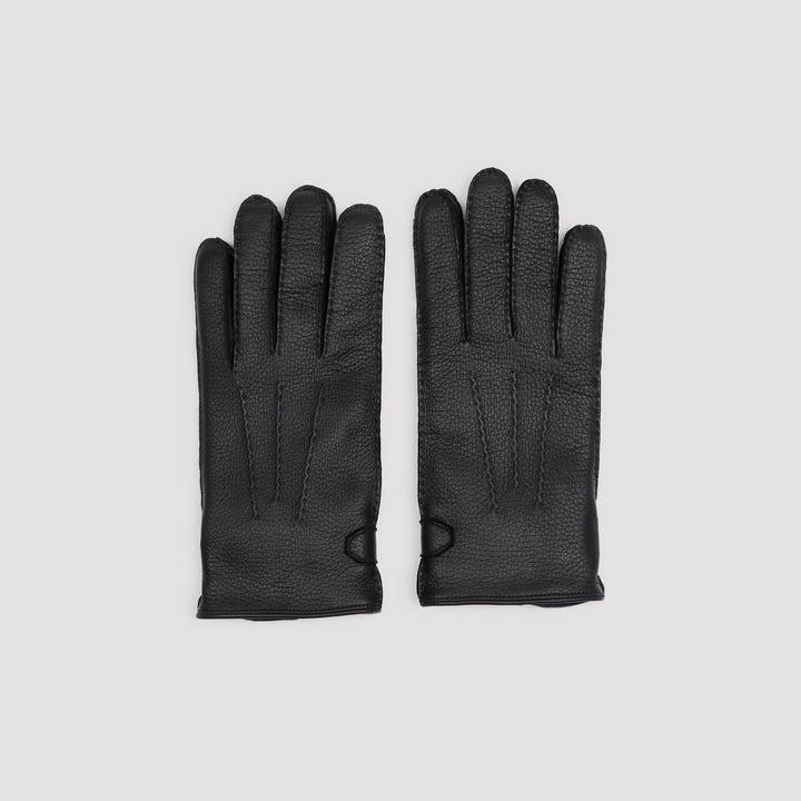 Black Leather Gloves-0