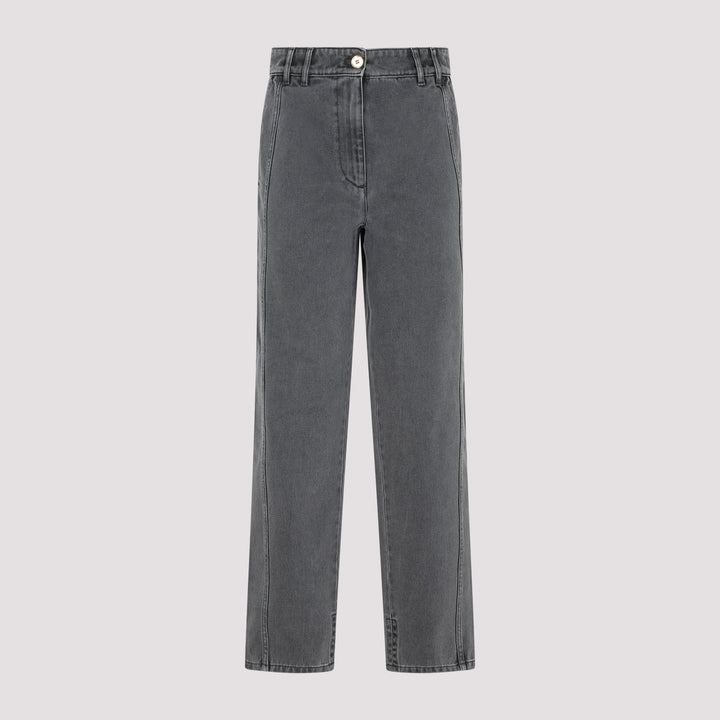 Anthracite Cargo Cotton Trousers-0