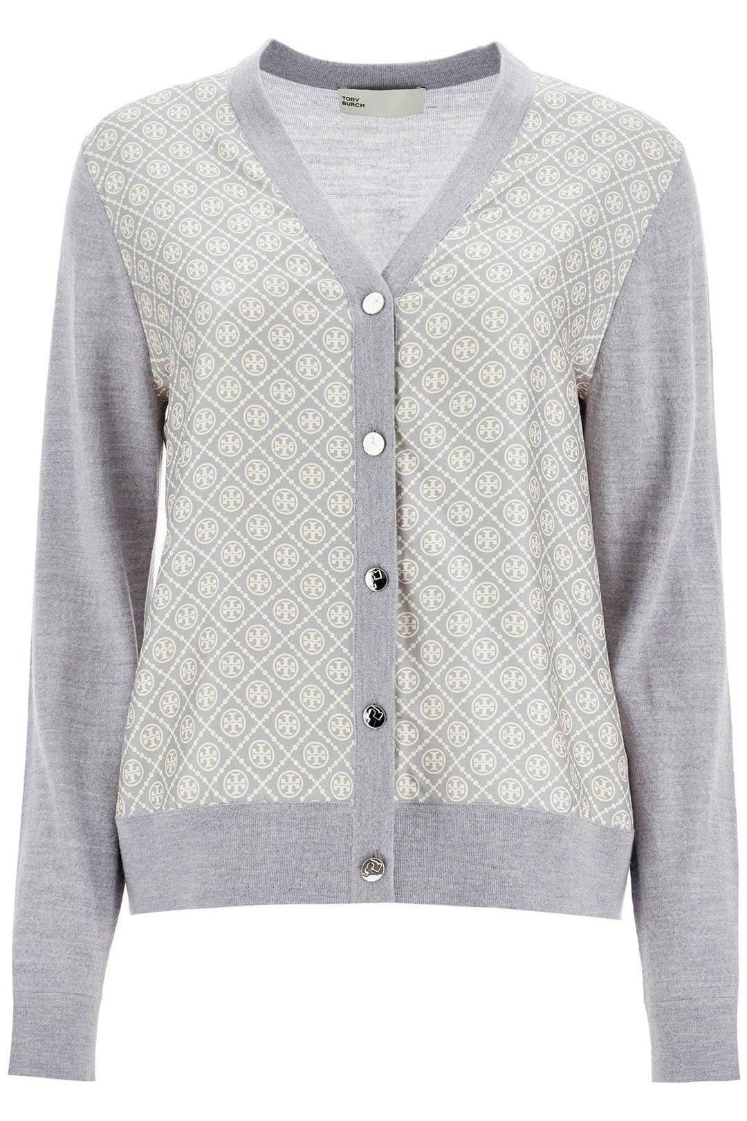 silk insert cardigan with eight-0