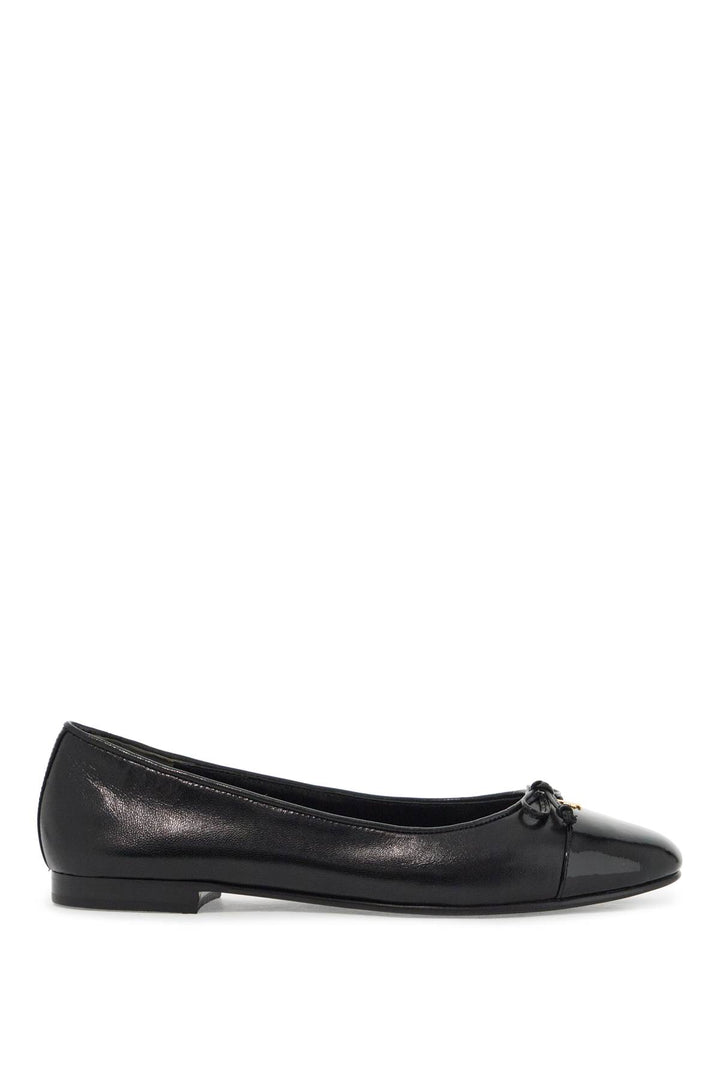 'ballet flats with patent pointed toe-0