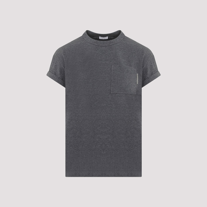 Dark Grey Cotton T-Shirt-5