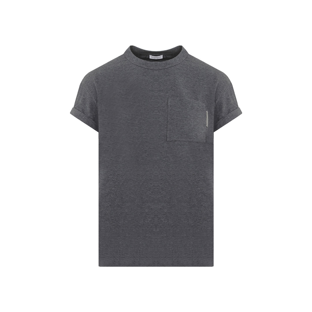 Dark Grey Cotton T-Shirt-6