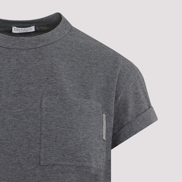 Dark Grey Cotton T-Shirt-9