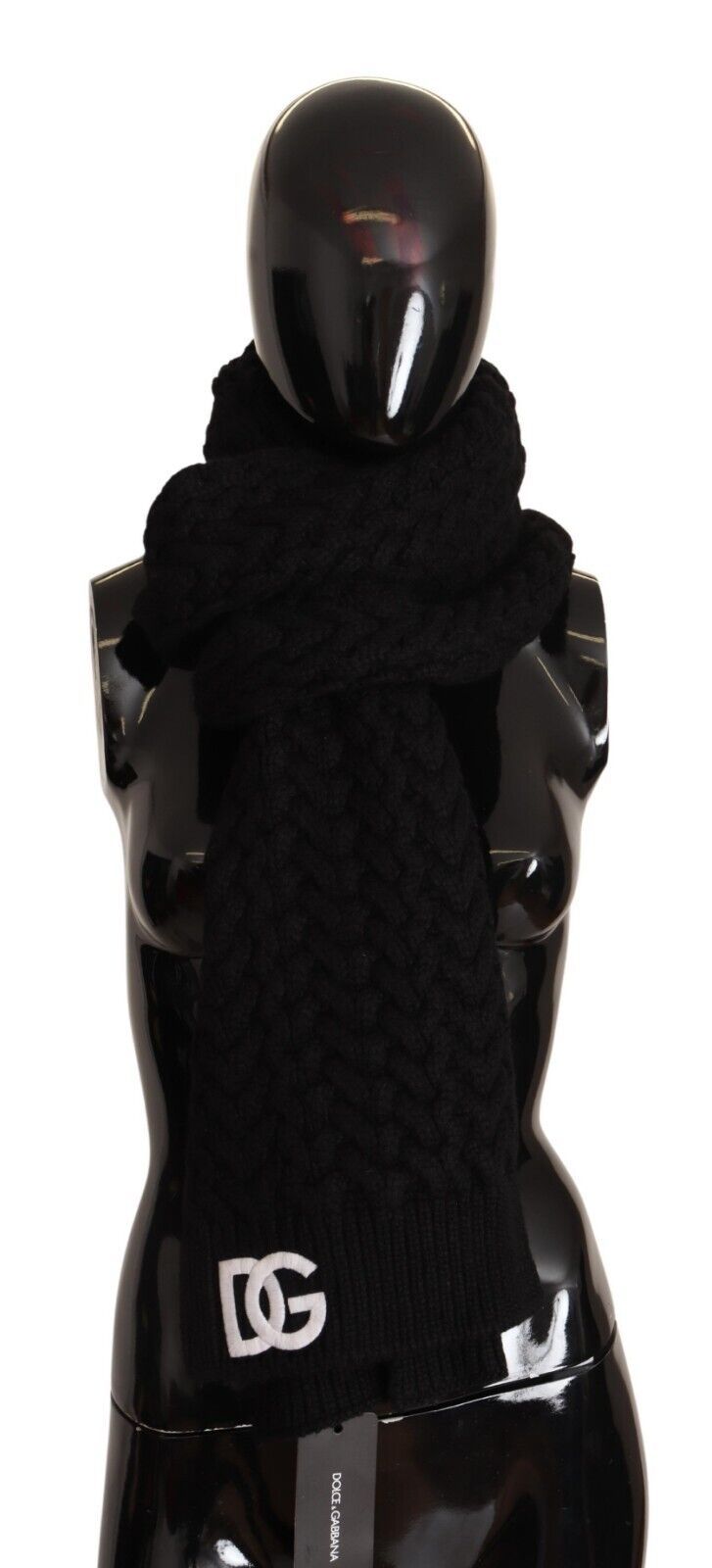 Elegant Black Cashmere Scarf