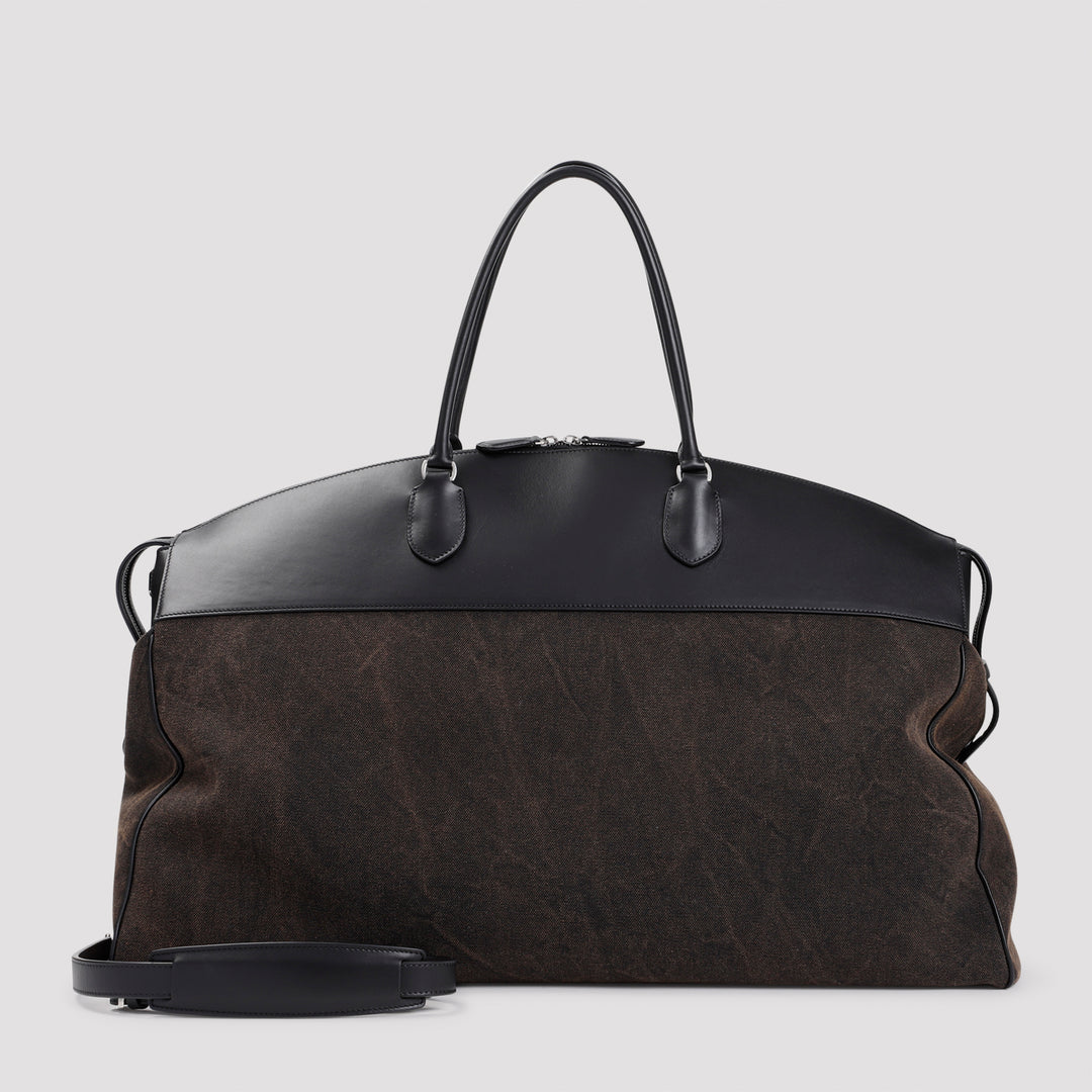 Black Calf Leather XL George Bag-0