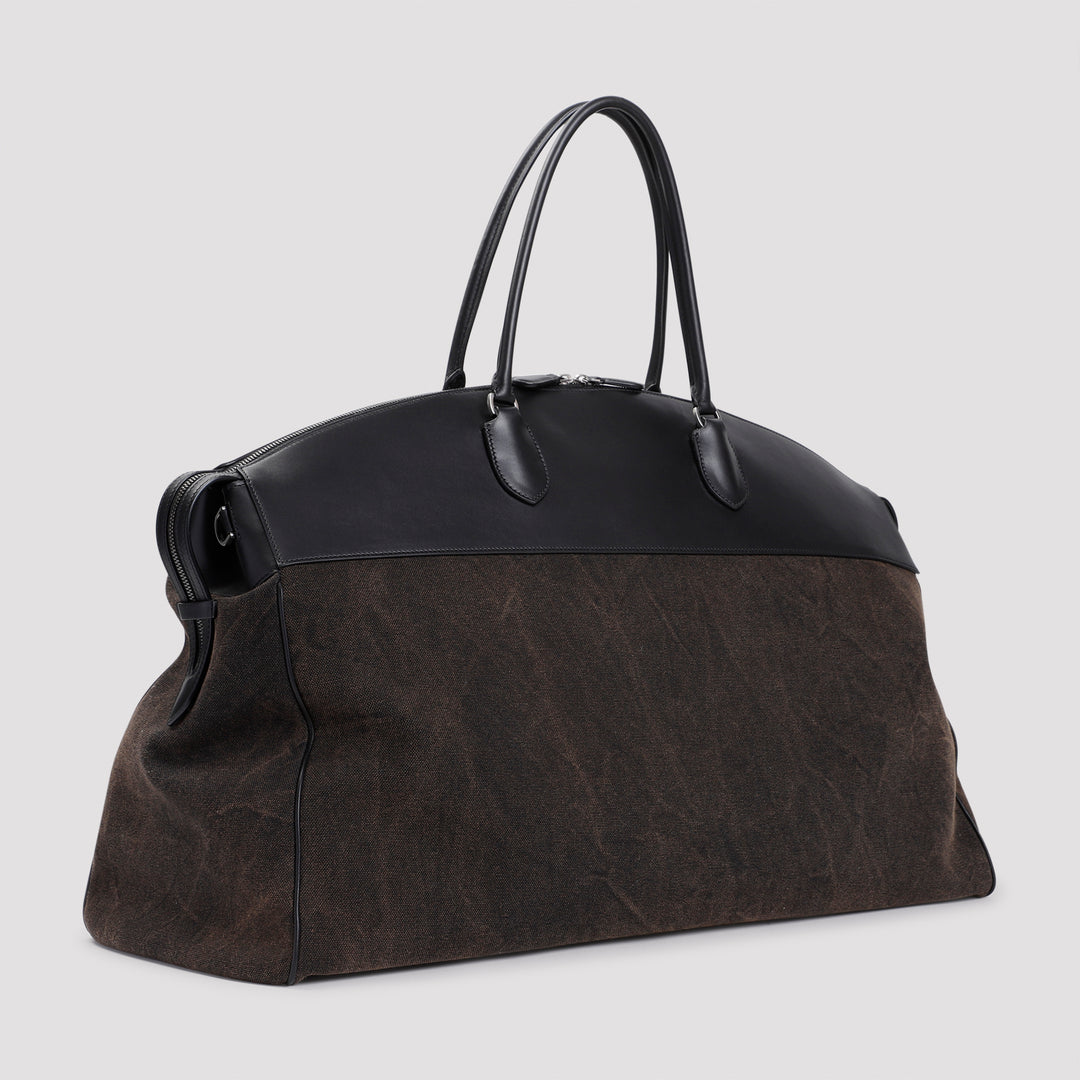 Black Calf Leather XL George Bag-4