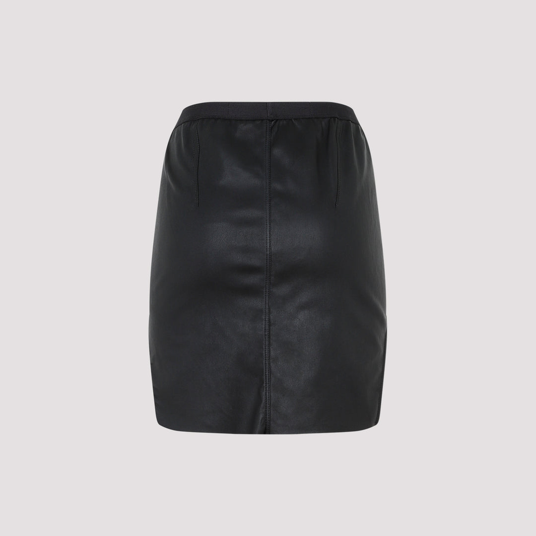 Black Leather Diana Mini Skirt-3