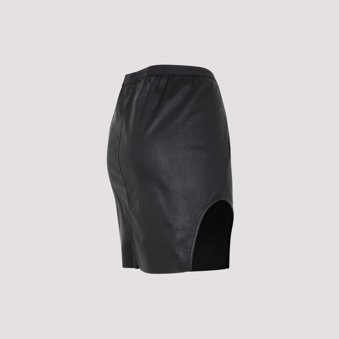 Black Leather Diana Mini Skirt-4