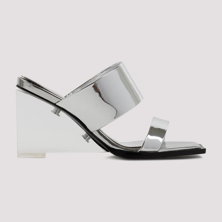 Silver Calf Leather Sandals-2