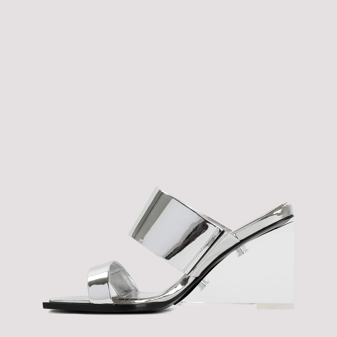 Silver Calf Leather Sandals-3