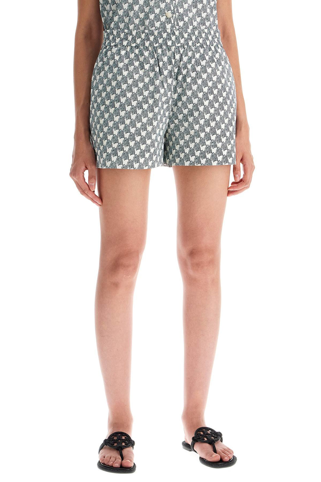 printed poplin shorts for-1