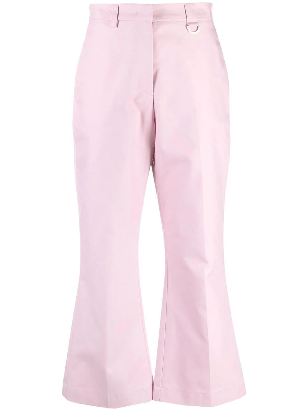 MSGM pressed-crease cotton tailored trousers-0