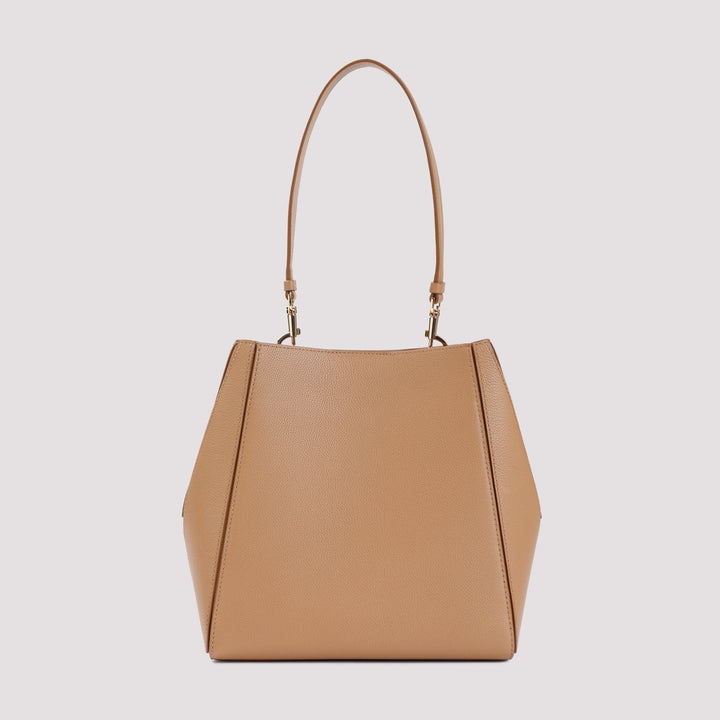 Tiramisu Brown Cow Leather McGraw Bucket Bag-9