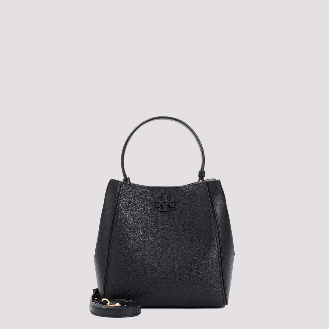 Black Cow Leather McGraw Small Bucket Bag-0