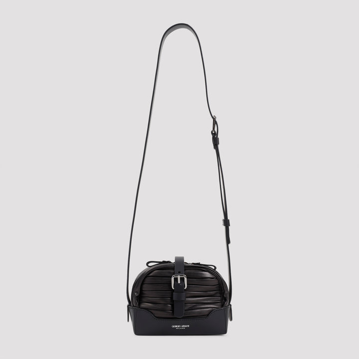 Black Lamb Leather Box Bag-0