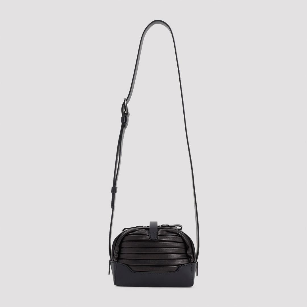 Black Lamb Leather Box Bag-3