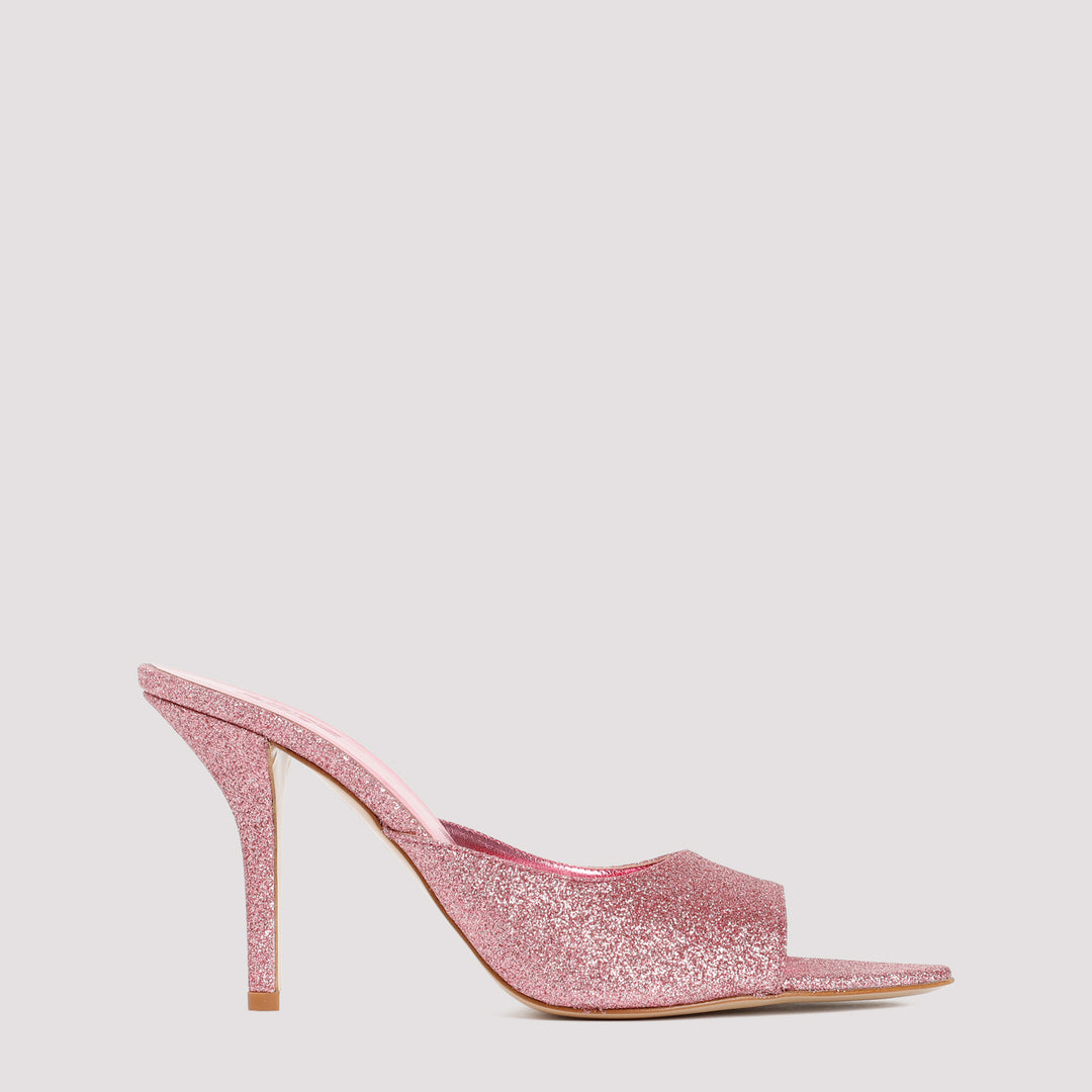 Dark Pink Glitter Perni Mules-0