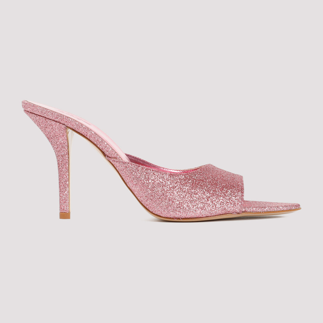 Dark Pink Glitter Perni Mules-2