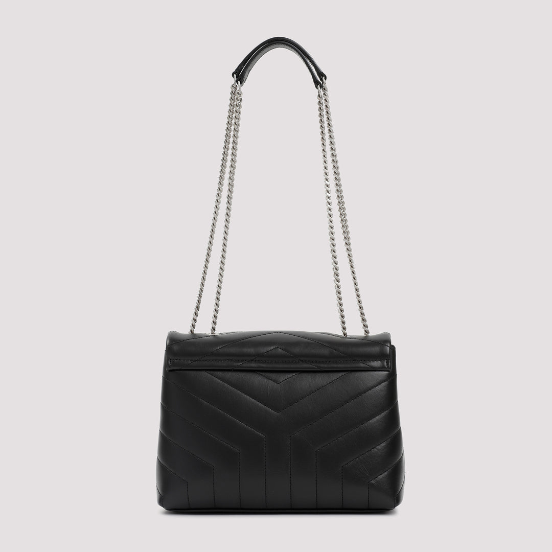 Black Leather LouLou Small Bag-3