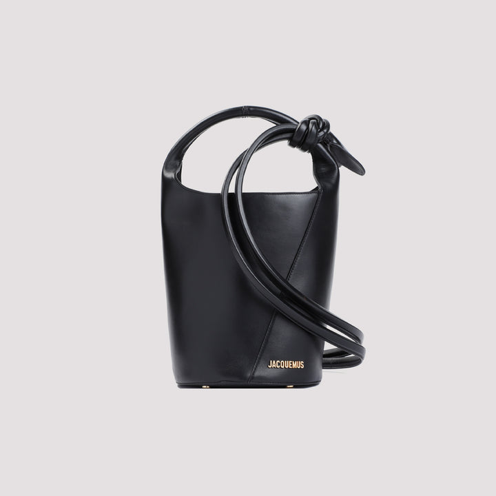 Black leather Le petit Tourni Bag-2