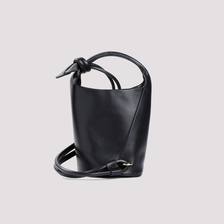 Black leather Le petit Tourni Bag-3