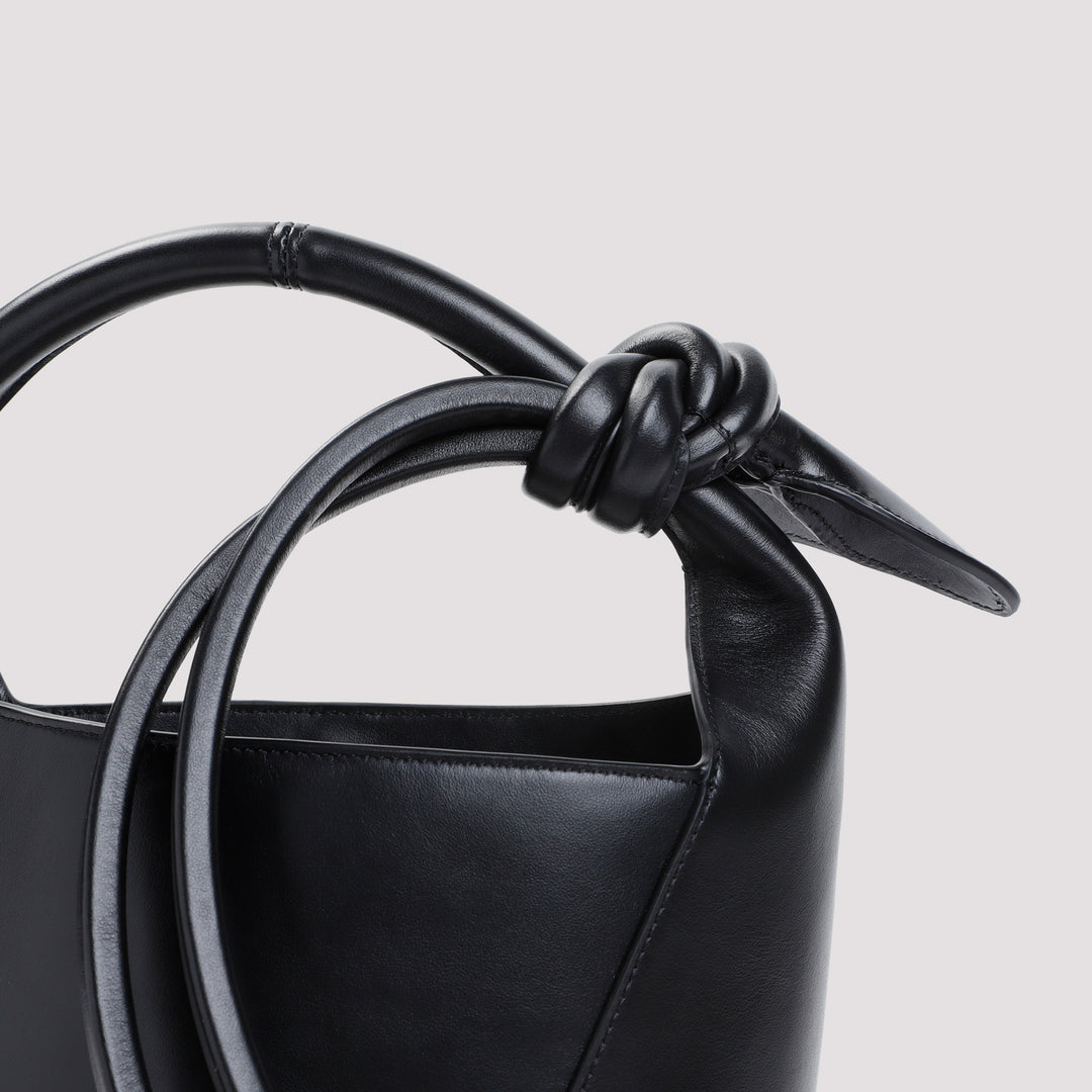 Black leather Le petit Tourni Bag-5