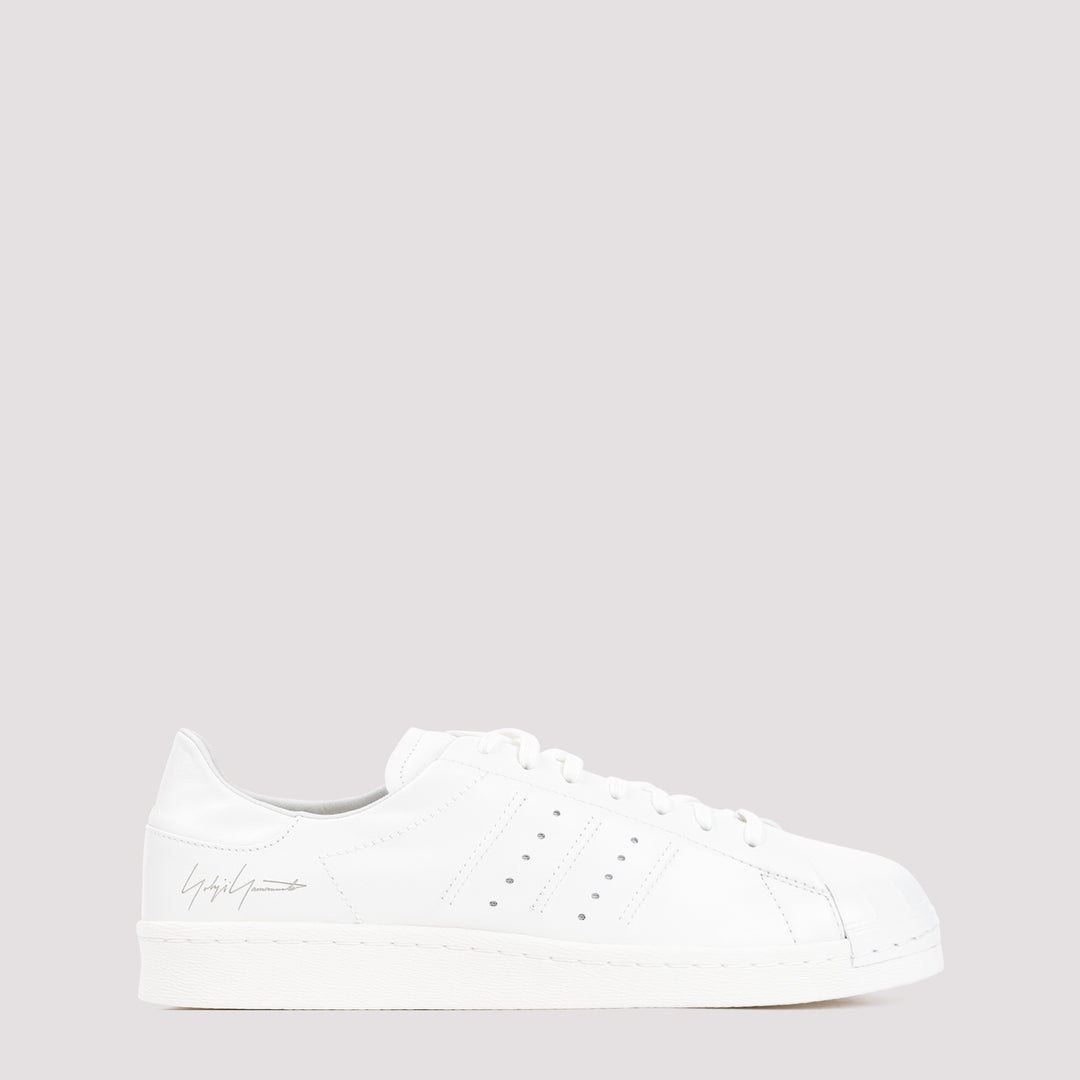 Off White Leather Superstar Sneakers-0