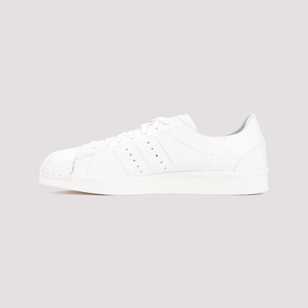 Off White Leather Superstar Sneakers-3