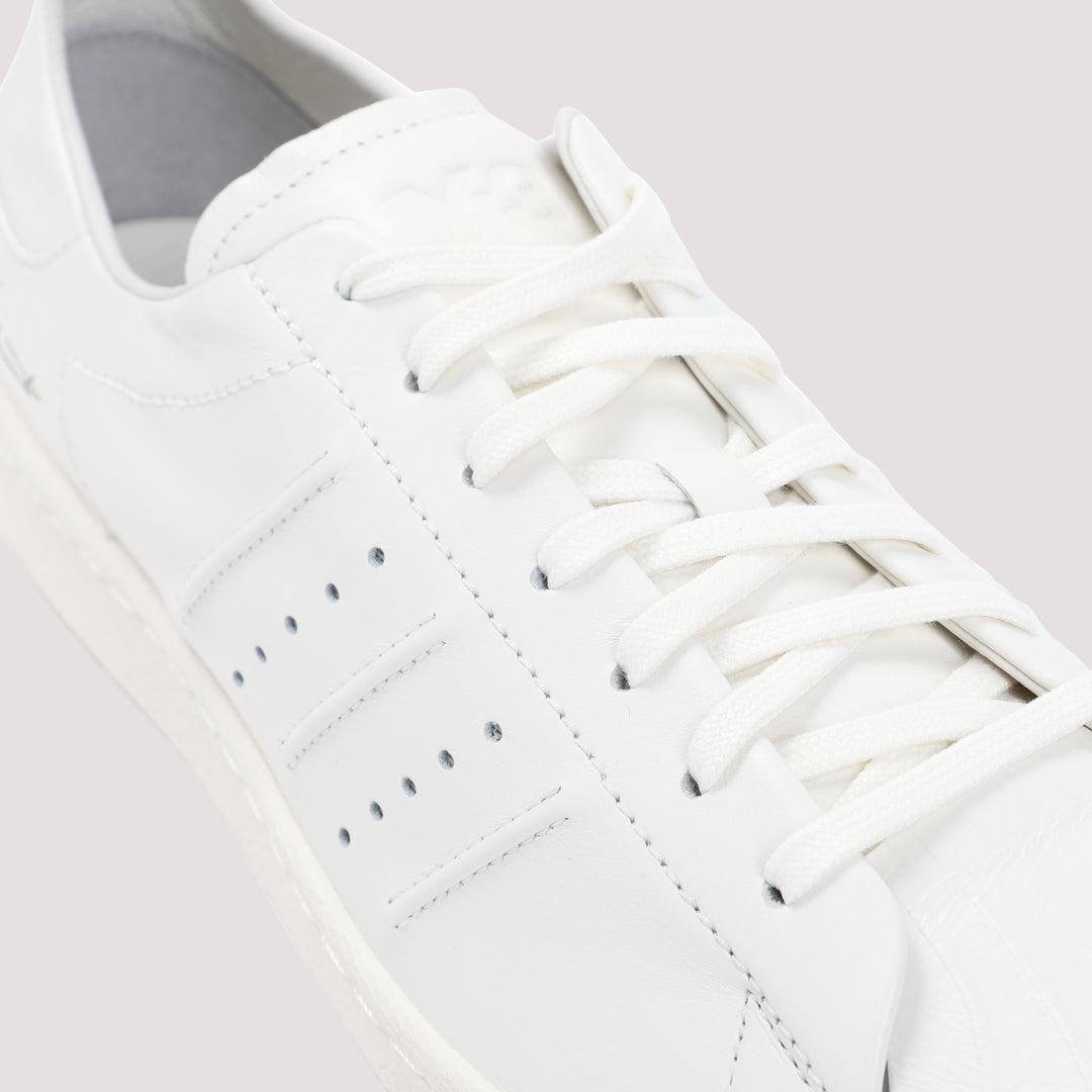 Off White Leather Superstar Sneakers-5