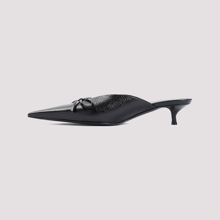 Black Knife Bow Arena L40 Lamb Leather Mules-3