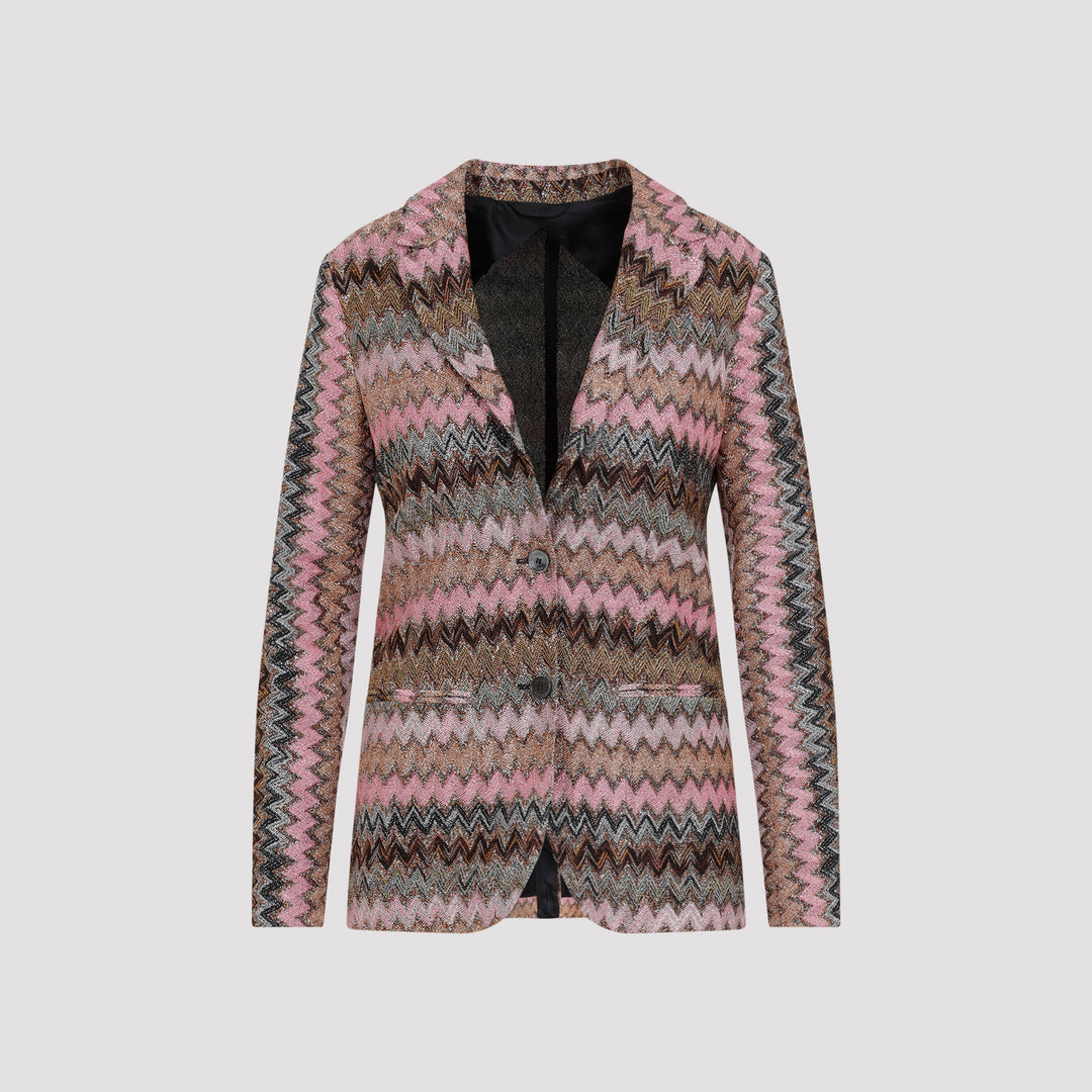 Pink Viscose Blazer-0