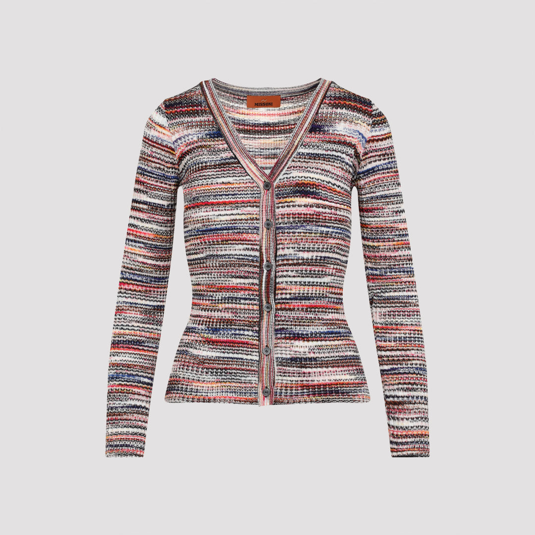 Multicolor Viscose Cardigan-0