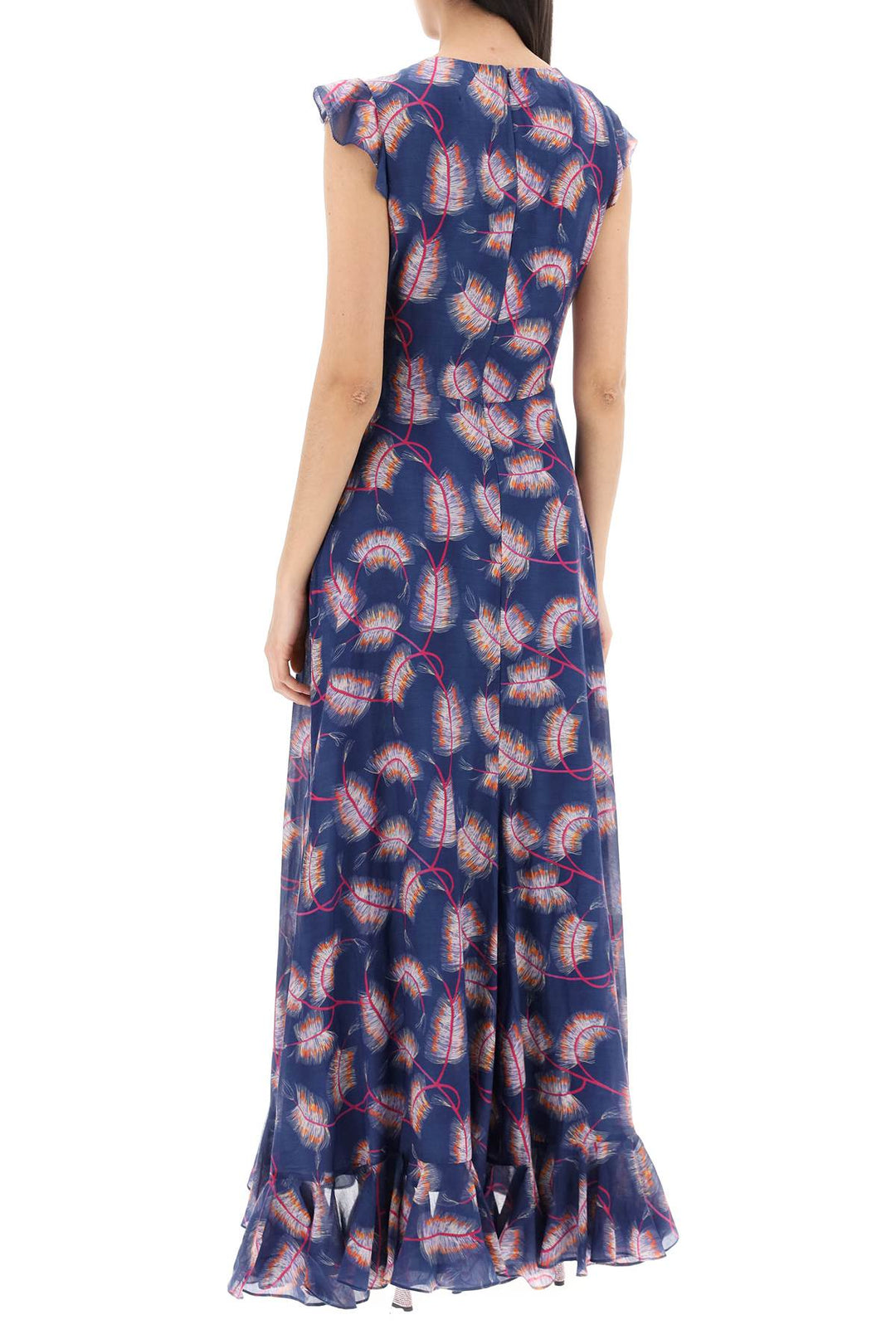 Saloni maxi cotton and silk emma dress.-2