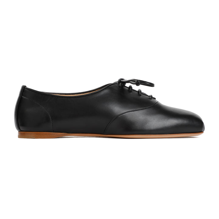 Black Nappa Lamb Leather May Flat-1