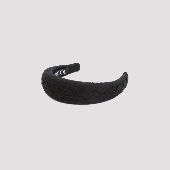 Black Cotton Headband-3