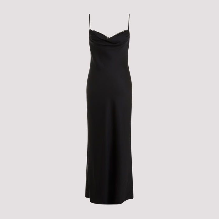 Black Silk Evening Dress-2