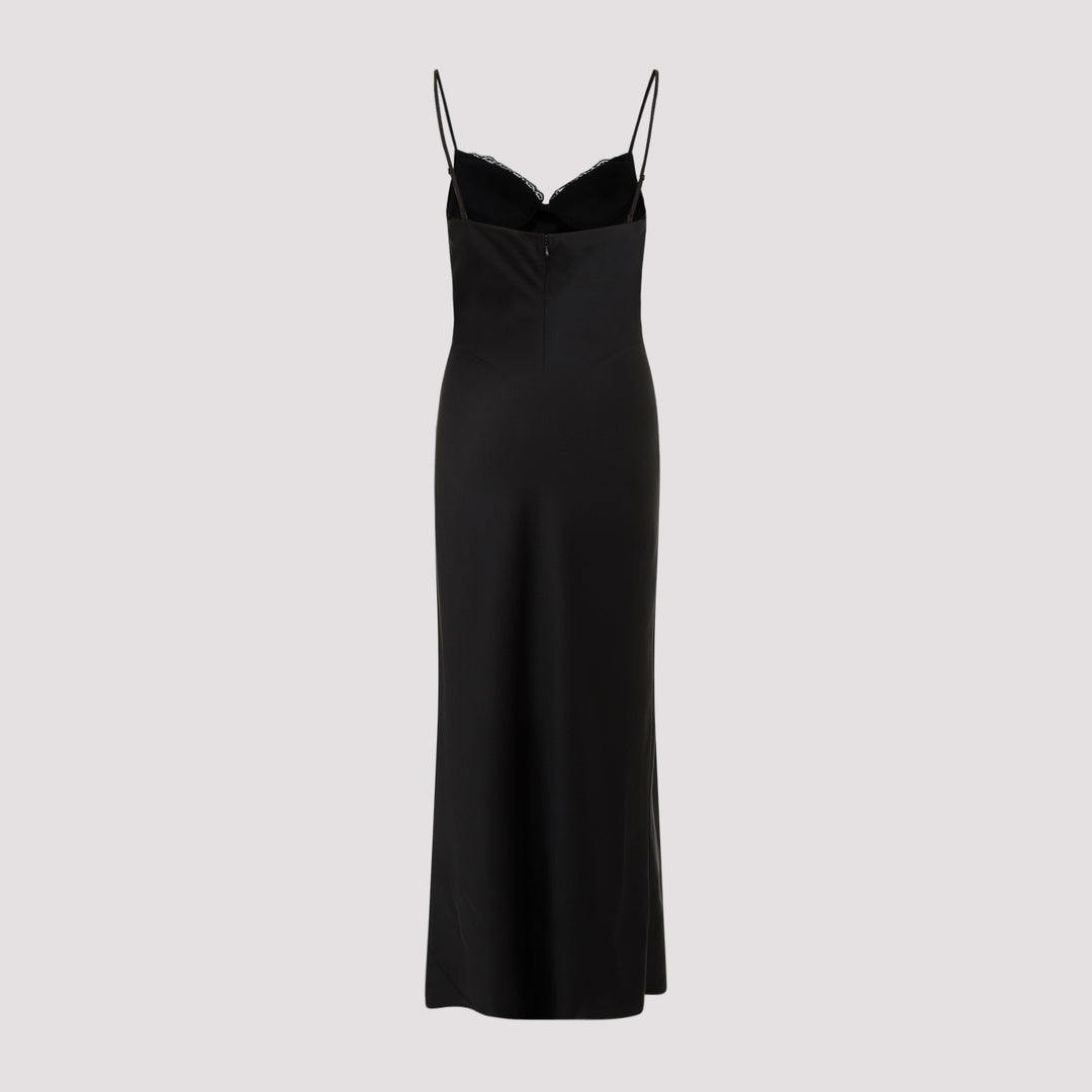 Black Silk Evening Dress-3