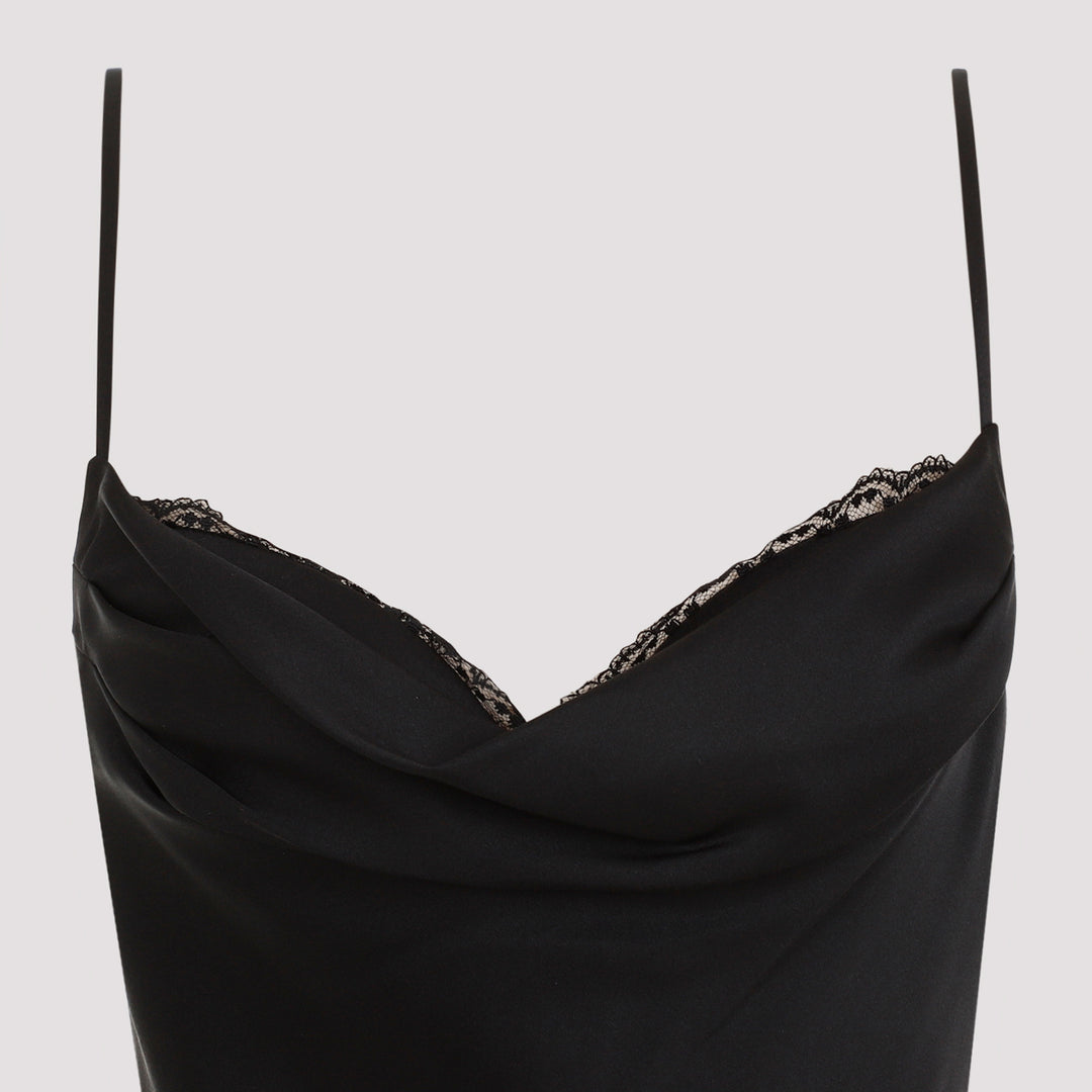 Black Silk Evening Dress-4