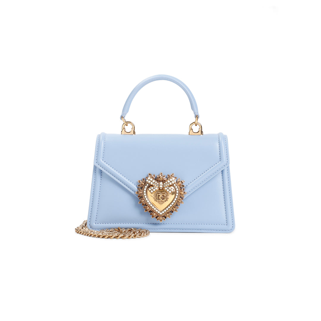 Light Blue Leather Devotion Bag-7